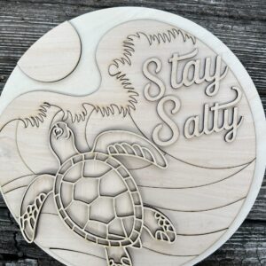 sea turtle stay salty ocean beach DIY Craft Puzzle Kit