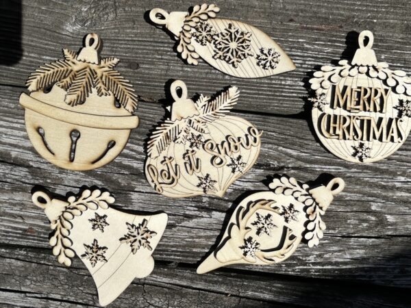 DIY Unfinished Wood Christmas Ornaments