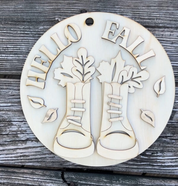 Hello Fall DIY Door Sign Kit
